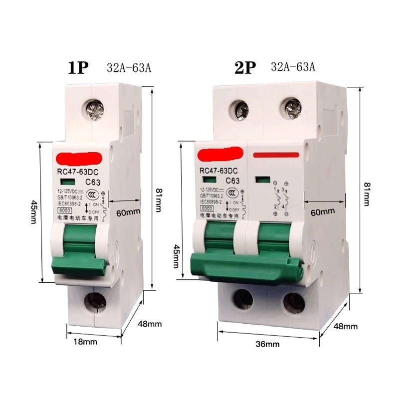 Salvavita Riarmo Automatico Interruttore automatico CC 80A 100A 125A 150A 200A 250A Corrente 12V-125V(2P,200A)