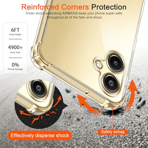 Image of Lustree Back Cover Transparent Case Compatible with Samsung Galaxy A06 5G | Clear + TPU Case with 4 Corner Air Cushion Protection & Camera Protection | Slim& Stylus Cover