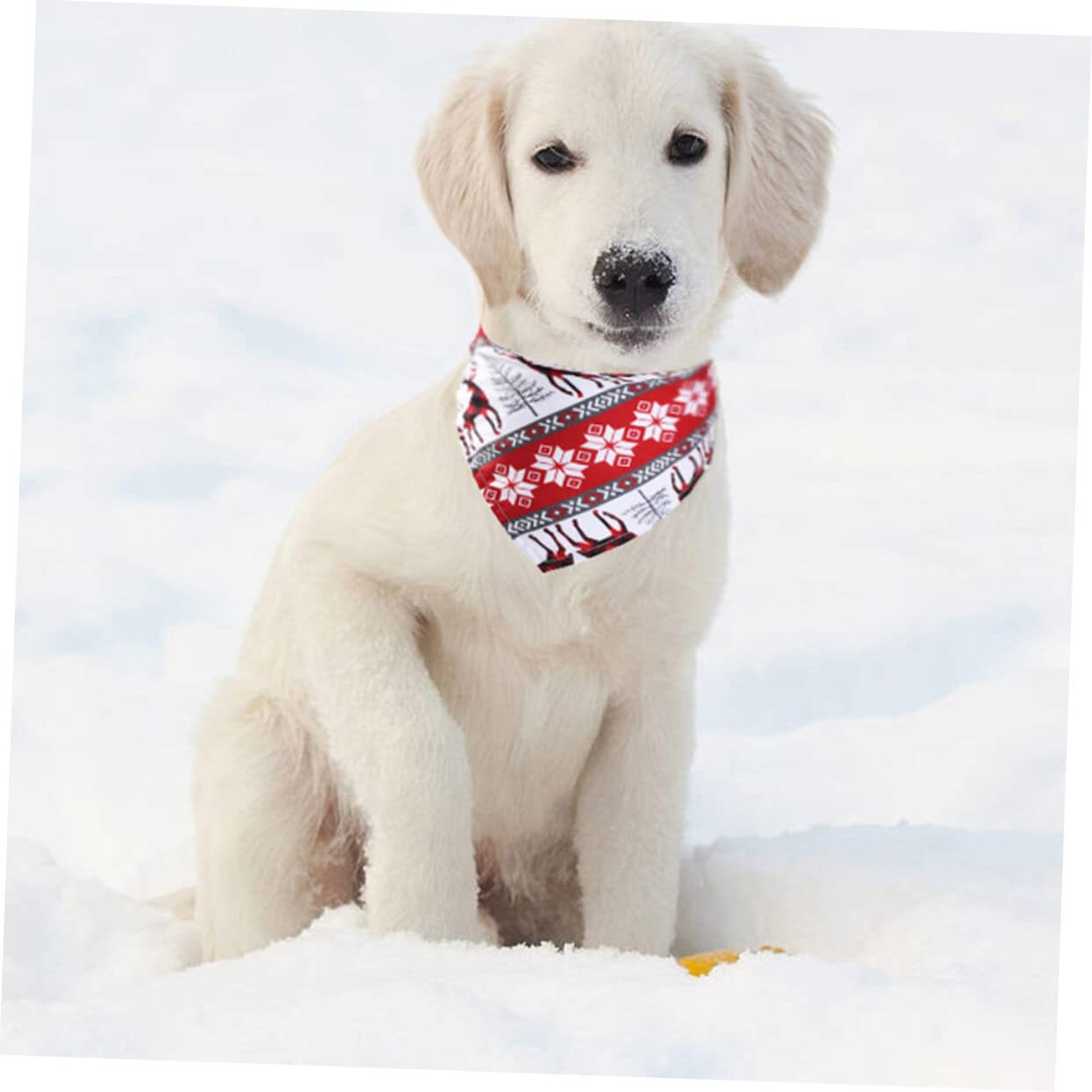 POPETPOP Lot De 3 Bavoirs Triangulaires De Noël pour Animaux De Compagnie Bandanas pour Chien Serviette De Cou pour Animaux De Compagnie Bavoirs De Noël pour Chien 4 Pièces X 3