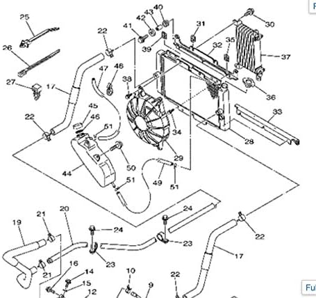 Miniatura 2 de Radiador Incluye Soporte y Sensor Para Yamaha Rhino 660 (2004-2007)
