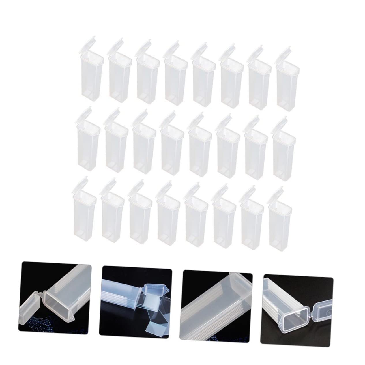 Mobestech Scatola Porta Diapositive Per Laboratorio 50 Slot in Polietilene Con a Fessura Per Conservazione Sicura E Facile Rimozione Di Vetrini Per Microscopio