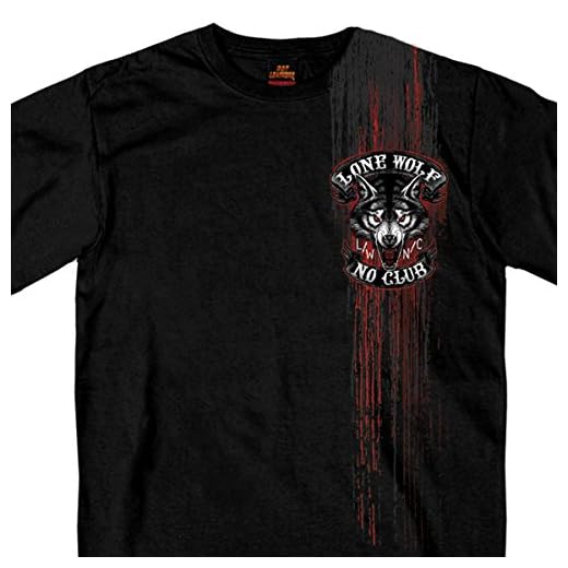 Hot Leathers Jumbo Lone Wolf 100% Cotton Double Sided Printed Biker T-Shirt