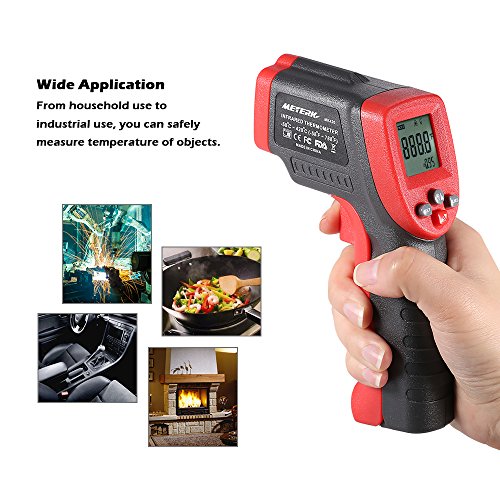 DECDEAL MK420-50 ~ 420 ° C 12: 1 Multifuncional Mini Handheld sem contato LCD Digital IR Termômetro