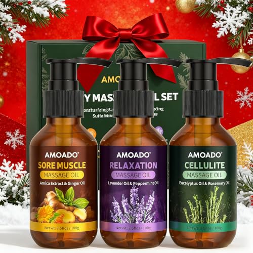 Massage Oil for Massage Therapy, Sore Muscle Massage Oils – 10.5oz, Arnica Oil,Anti Cellulite Eucalyptus,Lavender Essential Oils, Pain Relief & Spa-Quality Relaxation, Body Massage Oil Gifts Set - Image 6