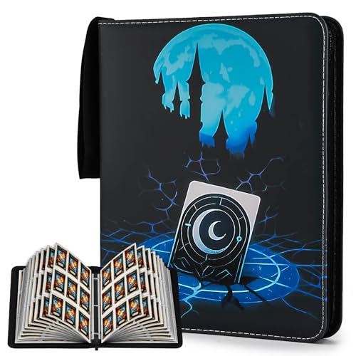 Image of 9 Pocket Card Binder for MTG /YGO /PTCG /Game Cards, Premium Card Collector Book for TCG Players,Toys Gifts for Kids,Holds 720 Cards-Blue