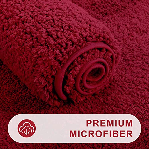 Buganda Microfiber Shaggy U-Shaped Toilet Rug #TOP18