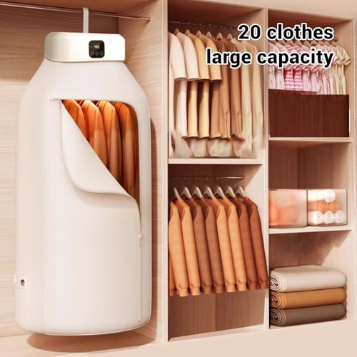 Portable Clothes Dryer, 600W Foldable Quiet Fast Drying Travel Compact Dryer with Timer Mini Dryer Portable Dryer with 11 x 8.3 x 4.3in Size for Light Clothing Underwear Clothes