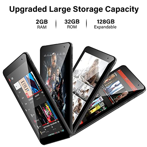 7 Inch Tablet, Android 11, 2Gb Ram 32Gb Rom, Quad-Core Processor, Dual Camera, Wifi, Bluetooth, 128Gb Expand, Google Play Gms Certified #TOP3
