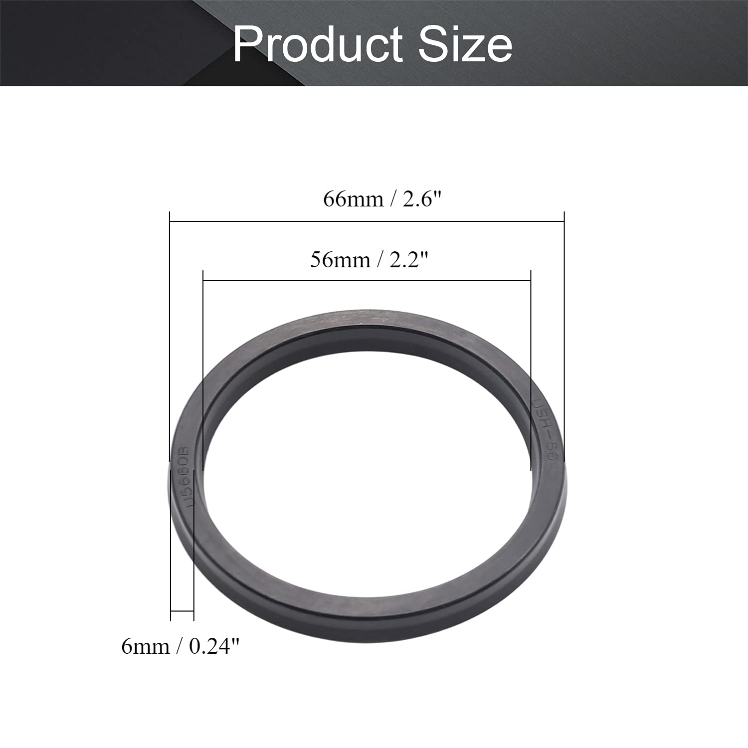 Othmro Hydraulikdichtung – USH-Öldichtung O-Ring 40x30x6 Mm Aus Nitrilgummi, Schwarz – Für Motorrad, Motor, Pumpe & Co.