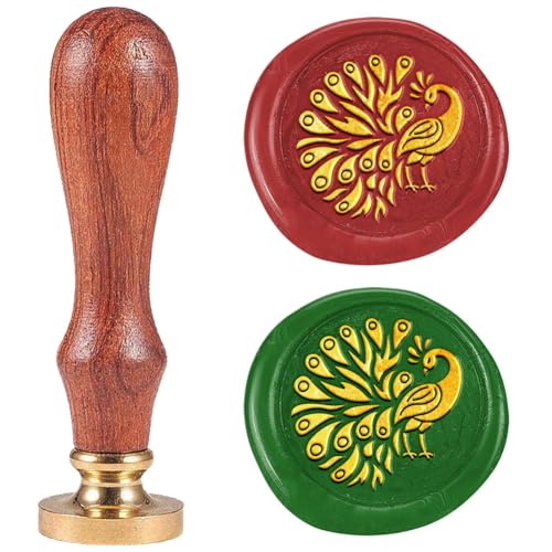 Sceau de cire en relief au motif paon poétique pour sceller vos souvenirs