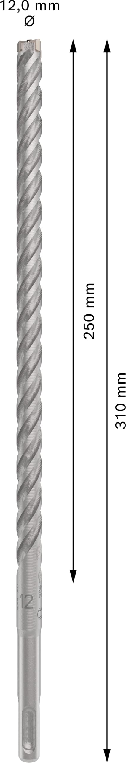 BOSCH 2608833810 - Broca SDS-PLUS-5X: 12 x250 x310