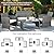 Shintenchi 4 Piece Patio Ratten Set Outdoor Furniture Set Wicker Conversation Set with Cushions and Tempered Glass Tabletop,Beige