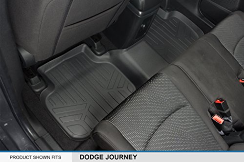 Maxliner Custom Fit Floor Mats 2 Row Liner Set Black Compatible With 2012-2020 Dodge Journey With 1St Row Dual Floor Hooks #TOP3