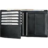 ALASSIO 42006 - Portafoglio combinato formato verticale, in pregiata nappa, nero, ca. 12 x 10 x 2 cm, Nero, 12 cm, Portamonete