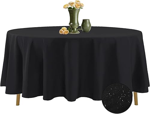 AlGaiety Paquete de 2 manteles redondos impermeables, manteles de poliéster de 108 pulgadas, mantel de poliéster resistente a las arrugas para mesa