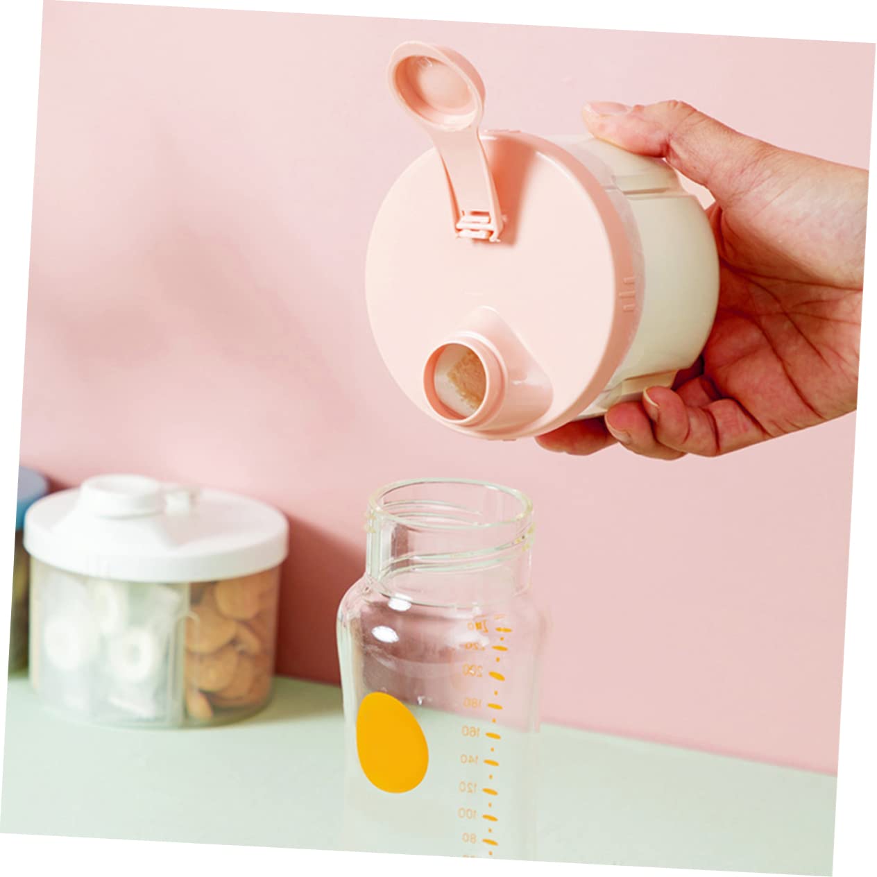 FUNOMOCYA Separate Milk Powder Box 2pcs Milk Powder Dispenser for Secure Storage Go