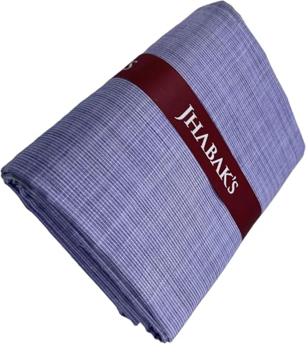 Image of JHABAK'S Unstitched Cotton Blend Solid Shirt & Trouser Fabric - 2.25 m Shirt Cloth - 1.20 m Pant Piece