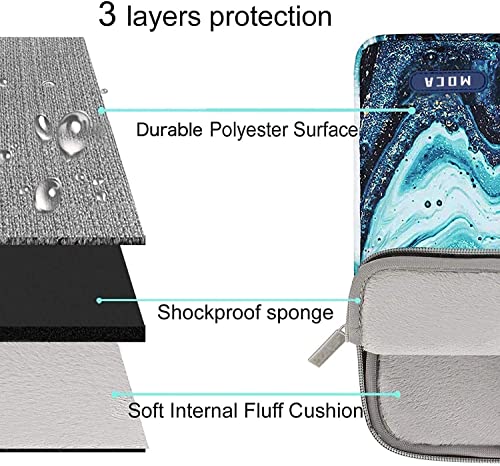 Image of MOCA Laptop Sleeve Bag Compatible with Old MacBook Air 13.3 / MacBook Pro 14 M3 M2 M1 Pro /Max A2442 Sleeve Polyester Vertical Case with Pocket,Blue