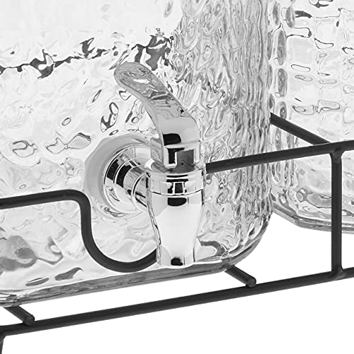 image for Style Setter Glass Beverage Dispenser with Stand (Set of 2), 1.5 Gallo