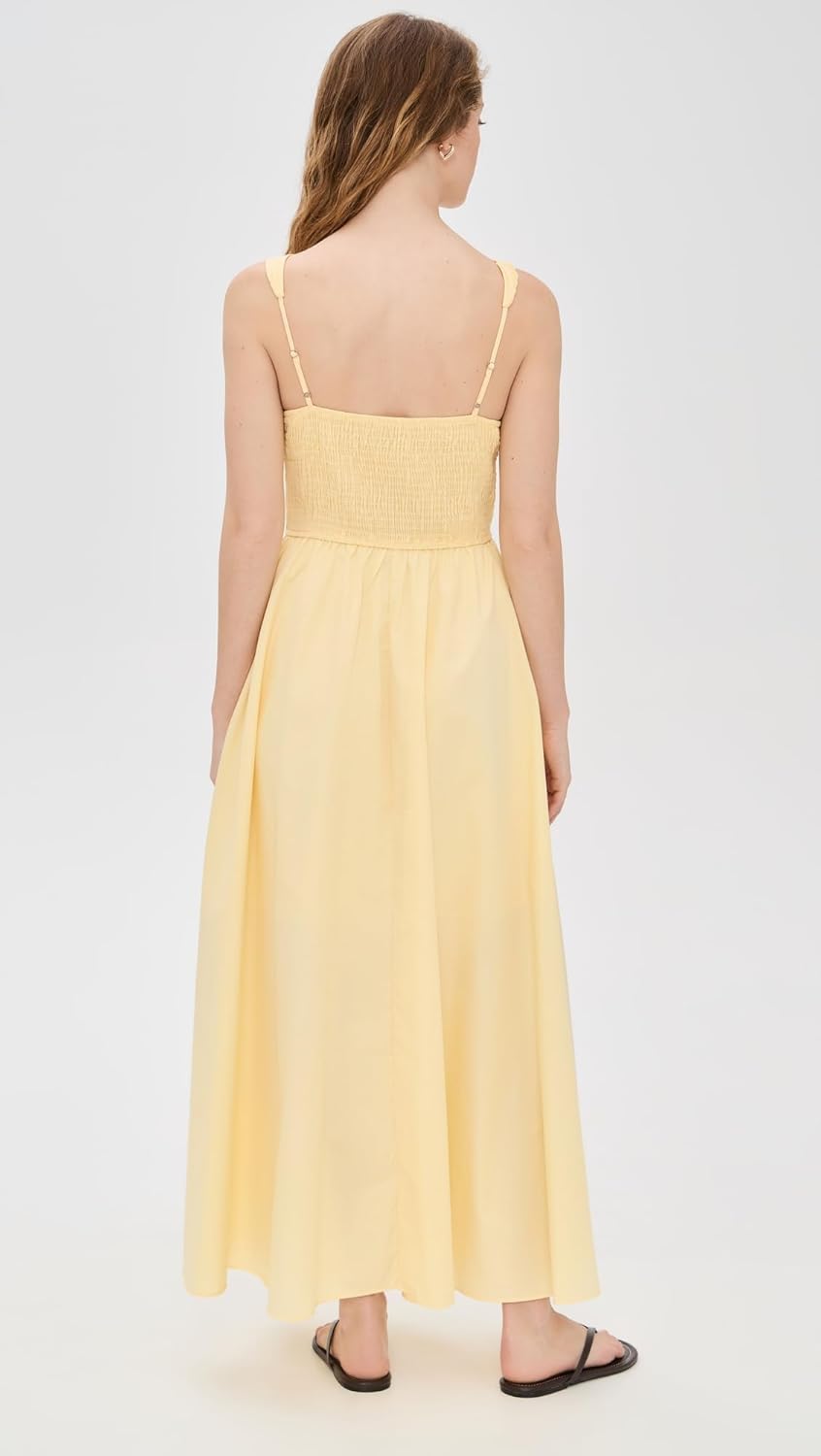 MOON RIVER Women's V Neck Pleated Midi Dress - Image 3