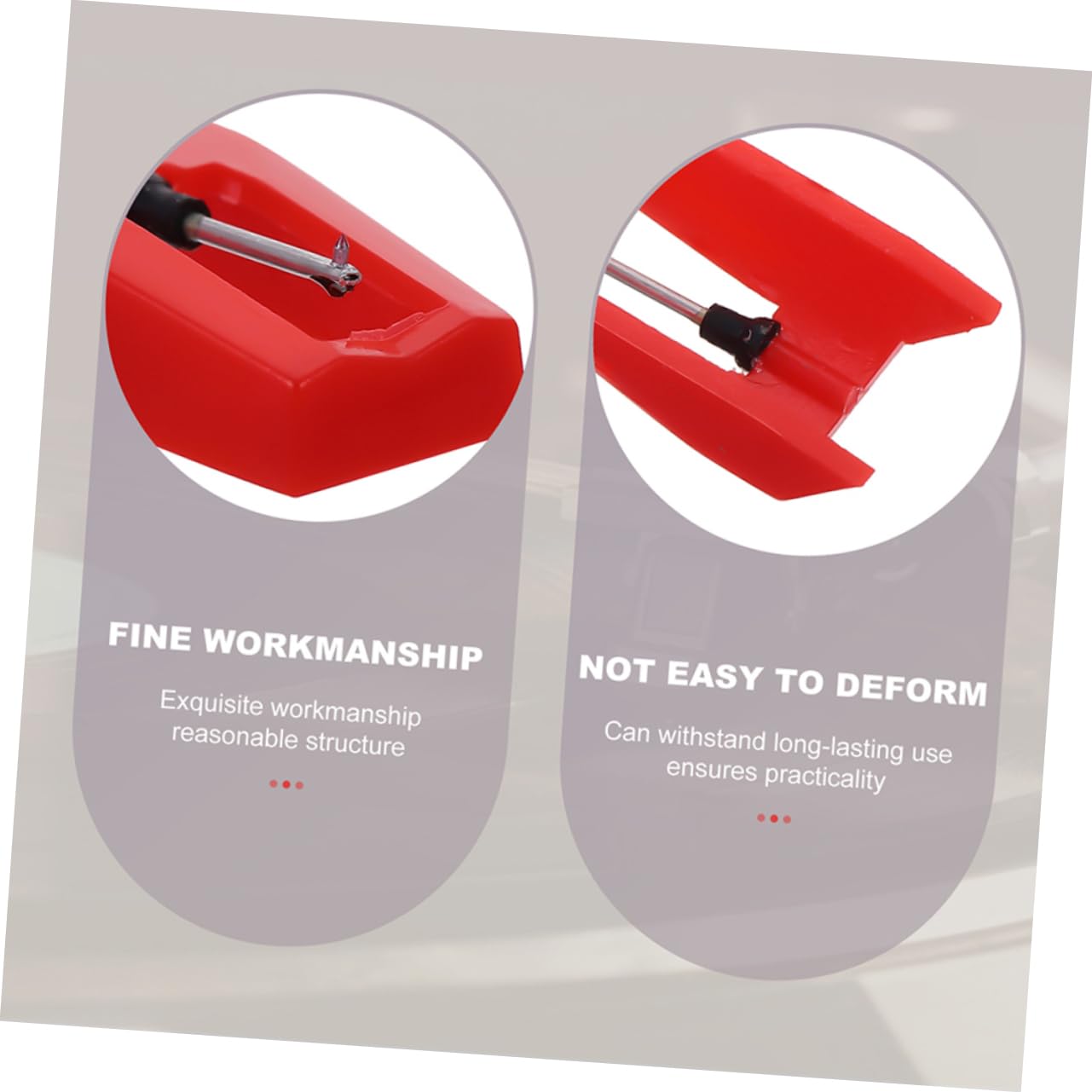 Mikinona 20 Pz Stilo Per Giradischi Puntina Del Fonografo Ago Stilo Diamantato Giradischi in Vinile Ago Del Giradischi Ago Per in Vinile Stilo Fonografico Sostitutivo Plastica Rosso