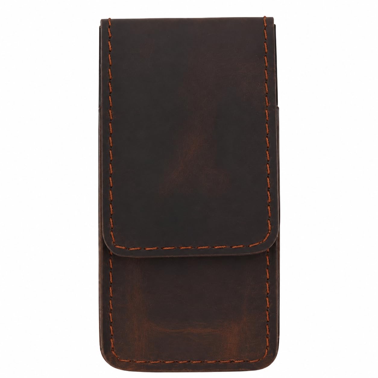 PavinCrafter Leather Multitool Sheath with Magnetic Closure, Dark Brown