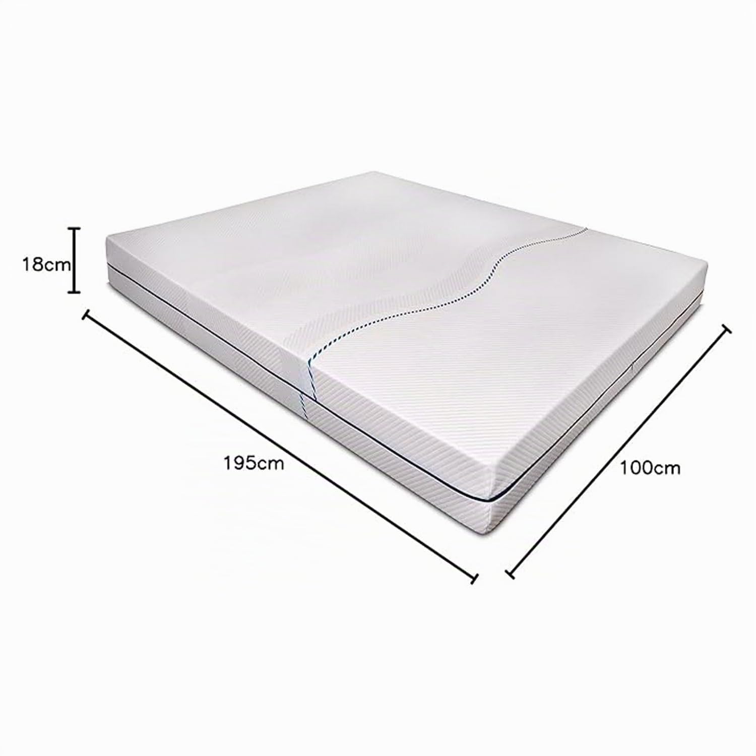 Flexinn Sunny - Materasso Memory completamente sfoderabile, rigidità 7 su 10, Antiacaro, Anallergico, alto 18cm reali. (90x190)