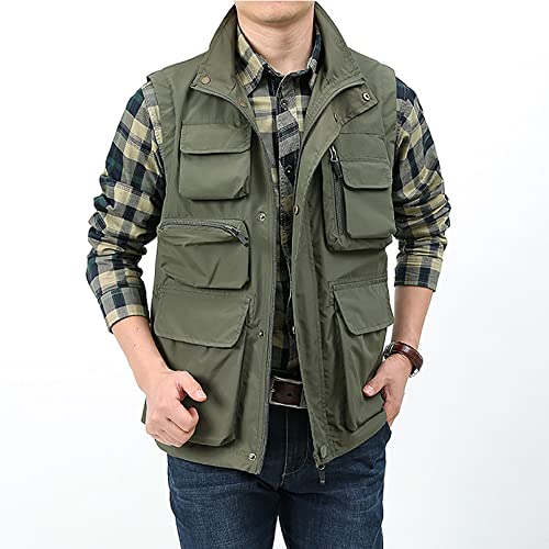 BOOMLEMON Men's Casual Outdoor Work Vest Safari Fishing Shooting Vests Lightweight Travel Cargo Jacket With Multi Pockets2