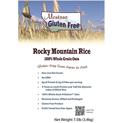 Rocky Mountain Rice ~ 100% Raw Oat Groats ~ Gluten Free Rice Alternative 7 1/2 Pound Bag Cover