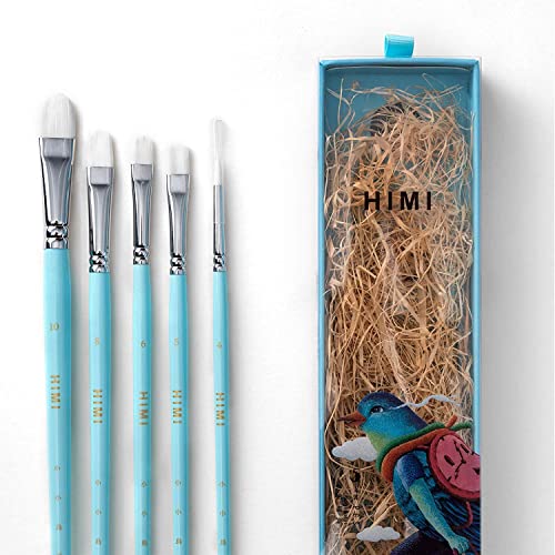 Image of THOOVI - HIMI Little Bird - Brush Set - 5 pcs - Blue