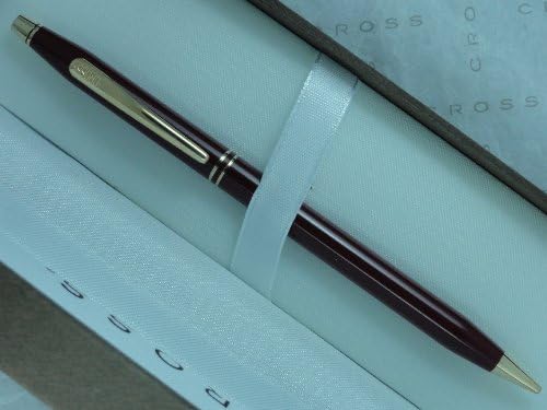 Cross Made in USA Classic Century"Signature Series" Burgundy 0.5MM Pencil with 23K Gold Appointments and Decorative Center Rings