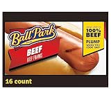 Ball Park - Franks Uncured Beef Hot Dogs, 16 Count, 30 Oz