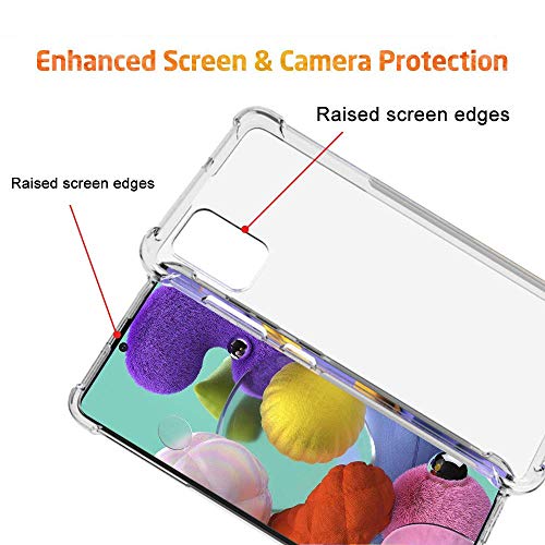 Image of Spazy Case Protective Soft Transparent Shockproof Hybrid Protection Back Case Cover for Samsung Galaxy A71