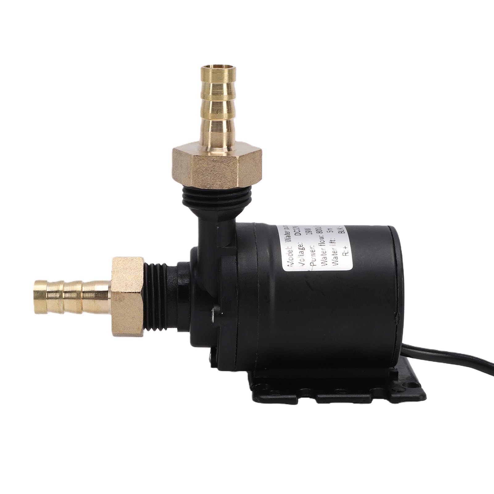 Zunate Pompe Submersible à Tête 800L/H 5M pour Système de Circulation Solaire de Fontaine, Pompe de Circulation D'eau à Moteur sans Balais Silencieux avec Connecteur en Laiton (Prise UE)