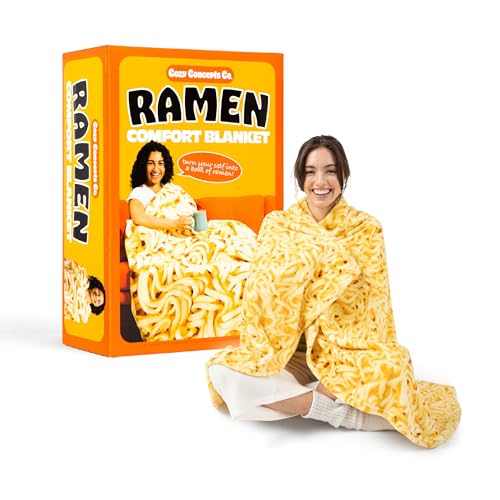 Cozy Concepts Co. Ramen Comfort Blanket by Relatable, Viral Trend Inspired, Looks Like a Giant Bowl...