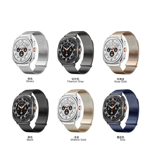 Stainless Steel Strap For Samsung watch 7 Ultra 47mm strap Milanese Strap for GALAXY WATCH 7 ULTRA Curved End Strap Accessories3