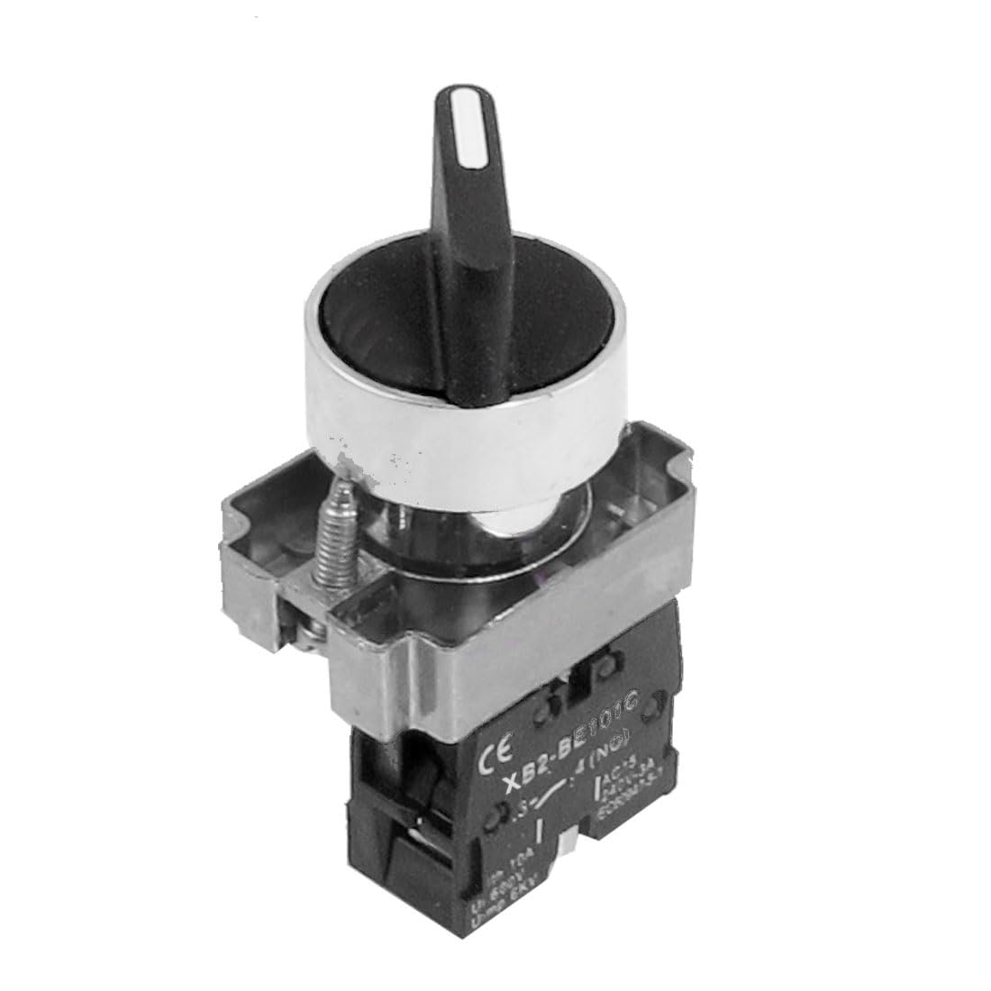 Sourcingmap 22mm Latching 1 NO Two 2-Position Rotary Selector Select Switch ZB2-BE101C