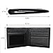 Genuine Leather Bifold Wallet with 3 Card Slots and ID Window For Mercedes Benz (Black, Mercedes Benz)