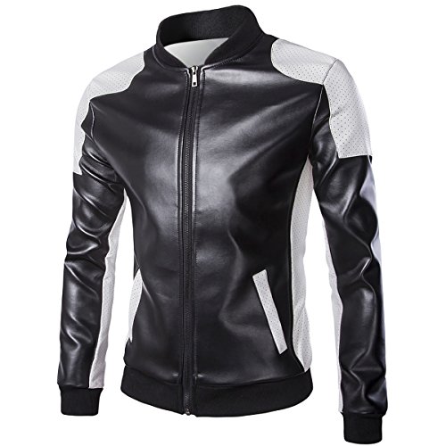 Cloudstyle Men's latticed Baseball Bomber Jacket Slim Fit Coat