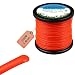 Produktbild SWAWIS Trimmerfaden 1,6mm/200m, Rasen Mähfaden Ersatzfaden Rasentrimmer, Rund Ersatz-Trimmer Leine Nylonfaden Motorsense Trimmerschnur für Weed Grass Yard oder Garden, Orangerot