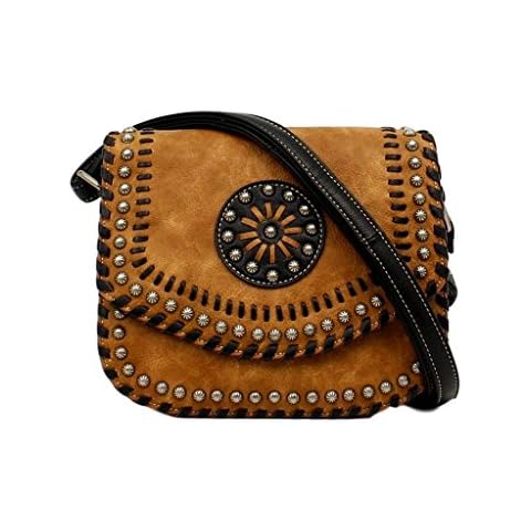 Blazin Roxx Women's Western Vanessa Conceal Carry Messenger Bag Brown One Size Cover