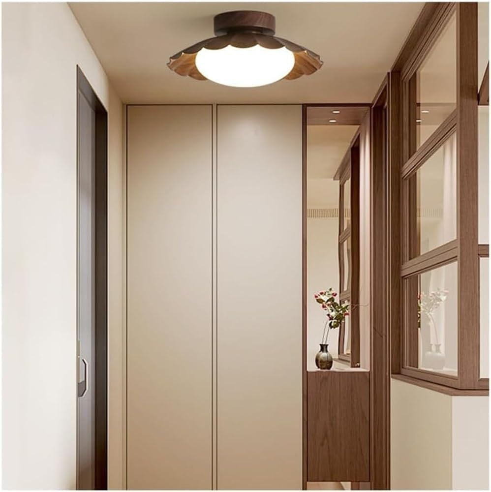 Żyrandol sufitowy LED do kuchni, nowoczesnej lampy sufitowej z muszlami, do montażu wpuszczanego w ścianę, sypialnia, 12 W, metalowa lampa w kształcie kwiatu z wykończeniem w kolor