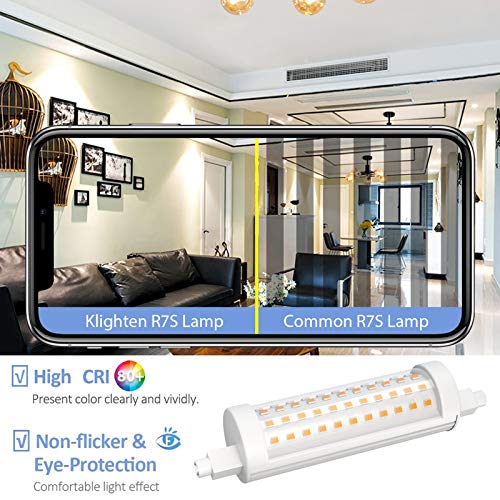 Klighten Lampadina LED R7S 118mm 1500LM 15W Bianco...