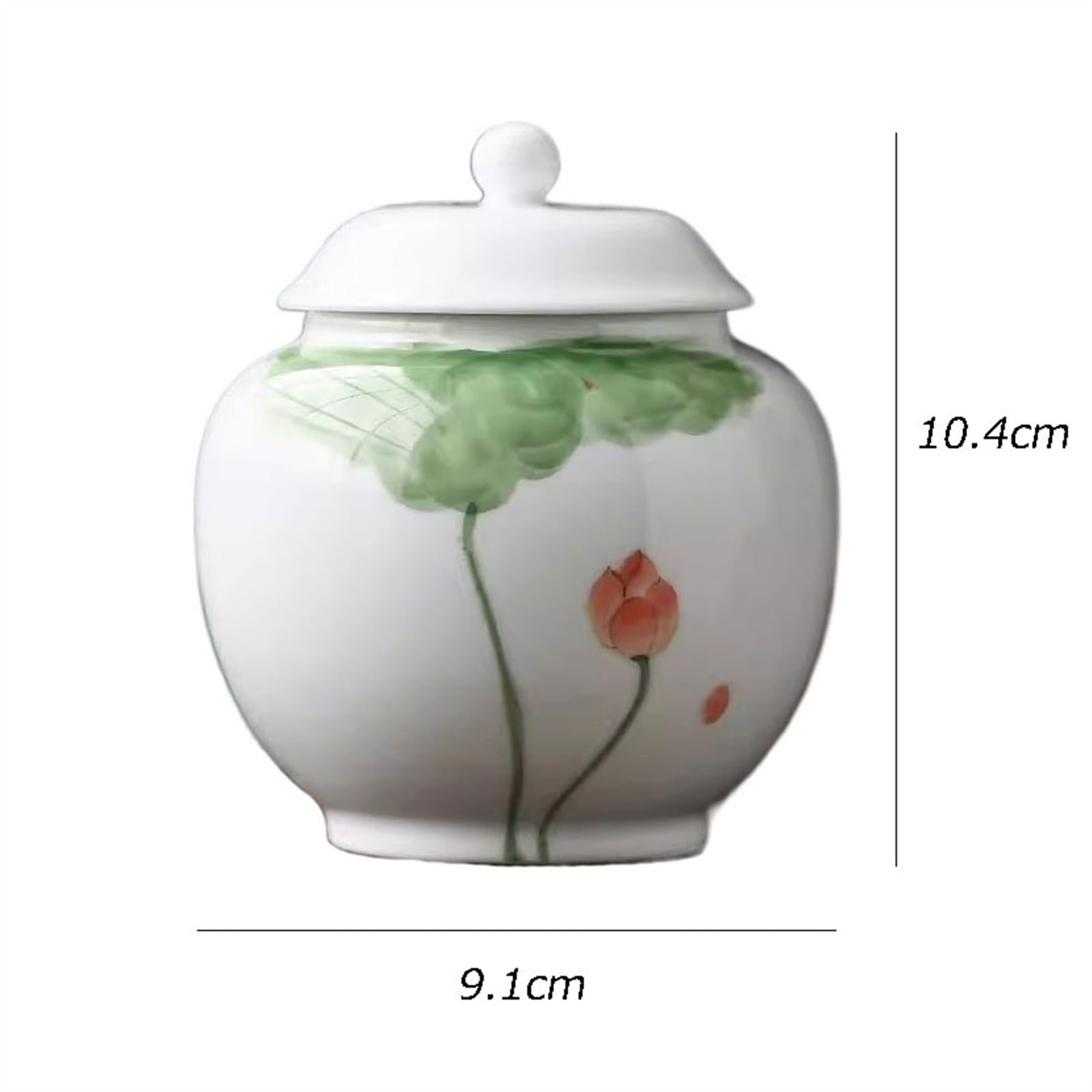 Barattoli con Coperchi Scatola metallica for tè in ceramica con motivo Zen loto retrò Scatola metallica for la conservazione di alta qualità for la casa Magazzino del tè squisito Barattoli di Cucina