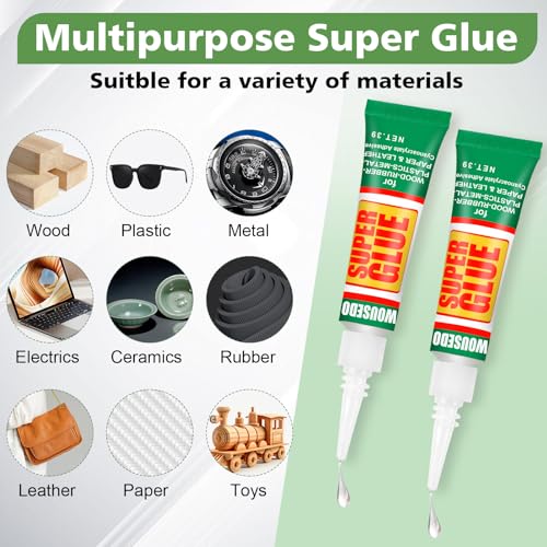 Wousedo GLUE-3G 12 X 3G Super Glue Clear, Strong Adhesive,Super Glue Fast Drying Cyanoacrylate Glue thumb #1
