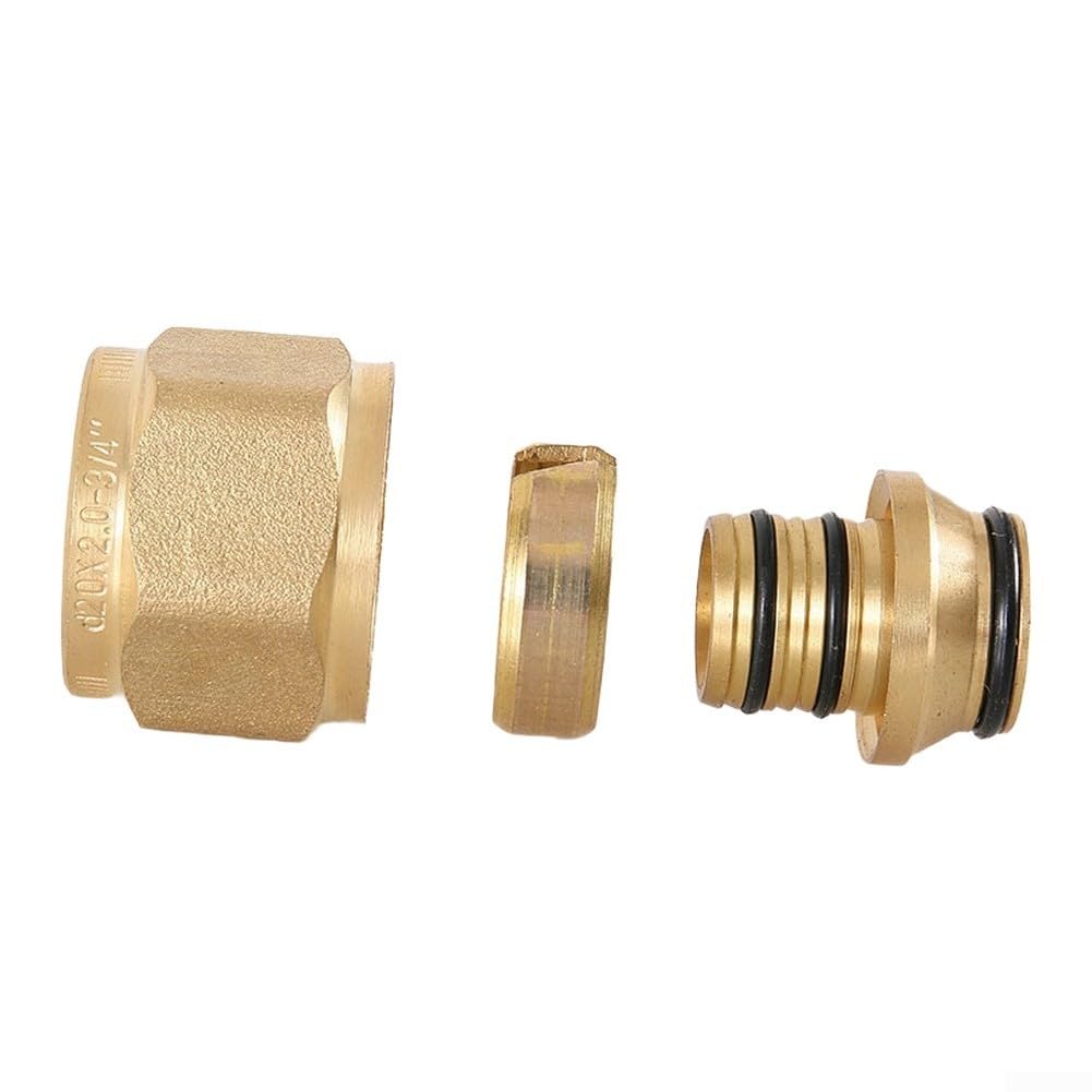 Divisor de agua geotérmico de cobre para calefacción por suelo radiante 1/5.1 cm 3/10.2 cm 16 mm 20 mm Colector de unión de unión, accesorio de tubería de latón (20 conectores)
