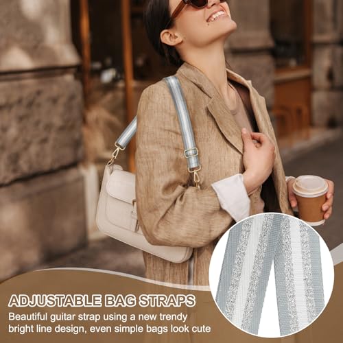 Image of PATIKIL Purse Strap, Wide Shoulder Strap Adjustable Crossbody Bag Straps Universal Replacement Shoulder Bag Belt for Women's Handbags Canvas Guitar Bag Backpack, Grey