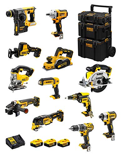 Kit DWK1200 (DCD796 + DCH273 + DCG405 + DCF887 + DCF894 + DCS331 + DCS391 + DCS355 + DCP580 + DCS369 + DCL050 + DCF620 + 3 Batterien 5,0 Ah + Ladegerät + Caddy 3en1)