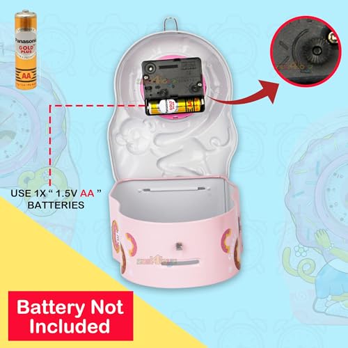 Image of Zest 4 Toyz Money Bank for Kids 2 in 1 Metal Piggy Bank with Lock N Key Table Alarm Clock for Kids Money Saving Box Gullak Money Box Coin Bank Birthday Gift Toy Age 3+