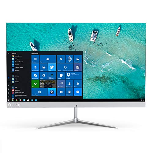 Preedip All in One Desktop PC with Intel Core i5 4200M & Windows 10 OS, 23.8-inch 1920x1080 FHD,4GB RAM 256GB ROM AIO Computer Support 2.4G/5G Dual Band WiFi & Bluetooth 4.2